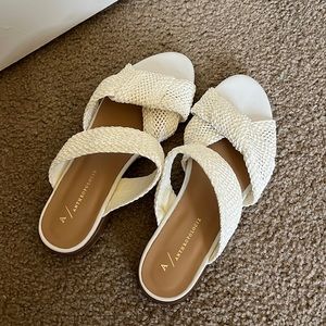 Anthropologie White Sandal.